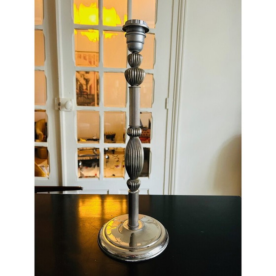 Image 1 of Lampada vintage in metallo rigato, 1980