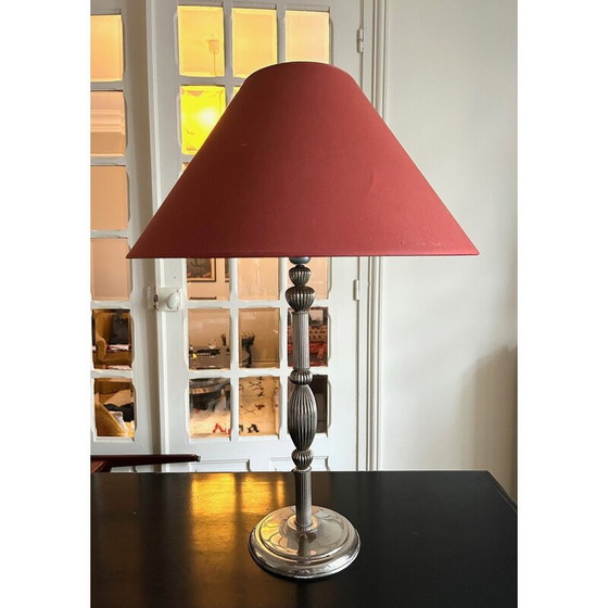 Image 1 of Lampada vintage in metallo rigato, 1980