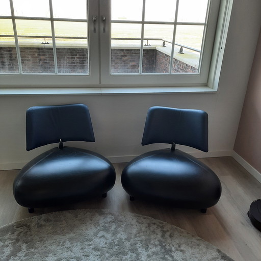 2x Leolux Pallone avec 1 pouf