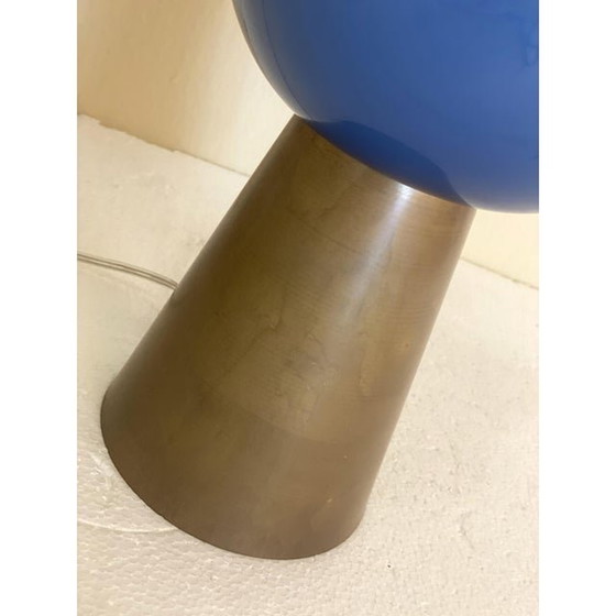 Image 1 of Contemporary Milky-Blue Murano Style Glass Table Lamp