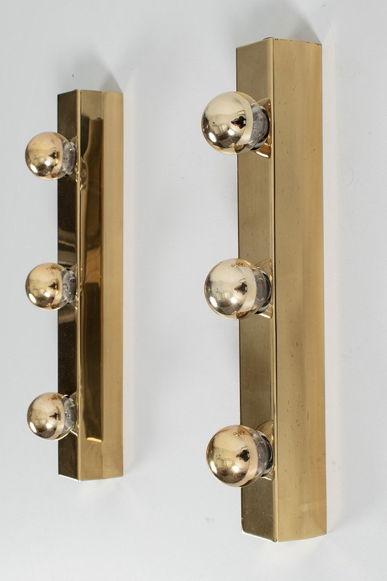 Image 1 of Set di 2 lampade a specchio in ottone