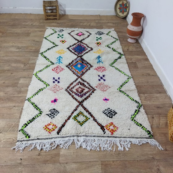 Image 1 of Handmade Beni Ouarain Wool Carpet - Authentic Berber Carpets From Morocco