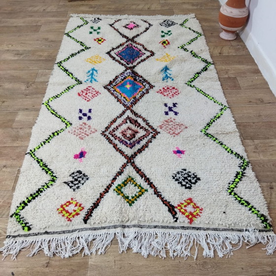 Image 1 of Handmade Beni Ouarain Wool Carpet - Authentic Berber Carpets From Morocco