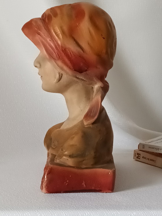 Image 1 of Bust Young Woman In Plaster Xxème