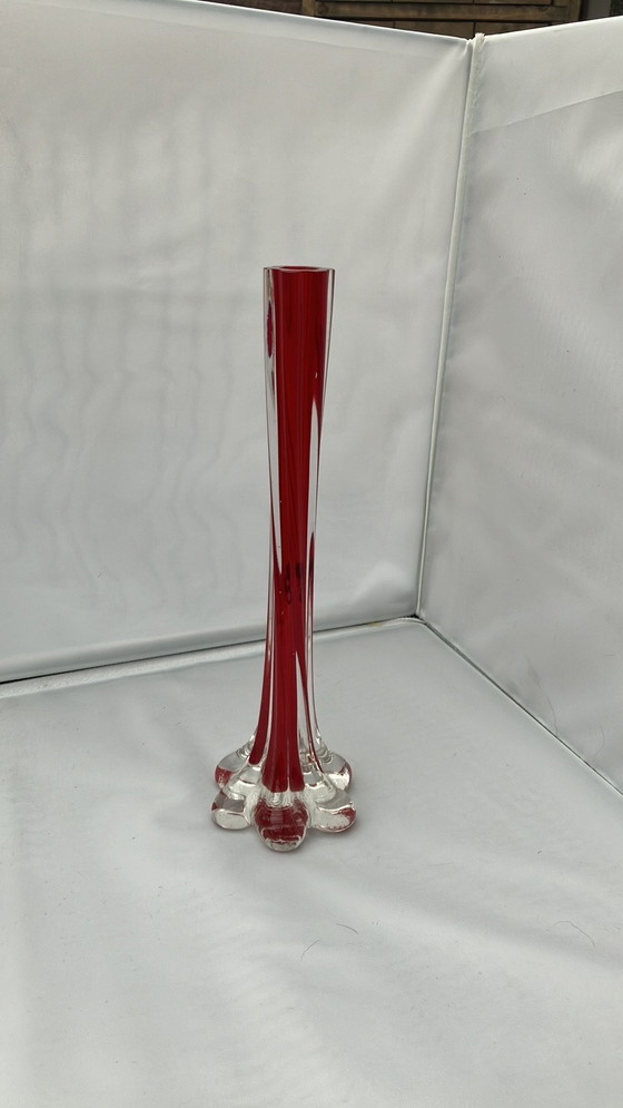 Image 1 of Solifleur Glass Red Vase