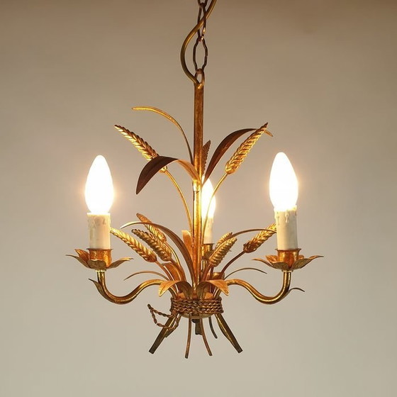 Image 1 of Chandelier Corn ears Hollywood Regency Coco Chanel