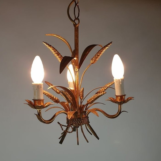 Image 1 of Chandelier Corn ears Hollywood Regency Coco Chanel