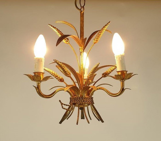 Image 1 of Chandelier Corn ears Hollywood Regency Coco Chanel