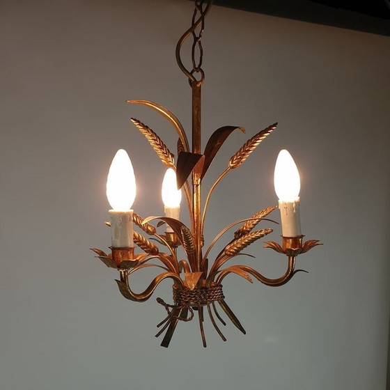 Image 1 of Chandelier Corn ears Hollywood Regency Coco Chanel