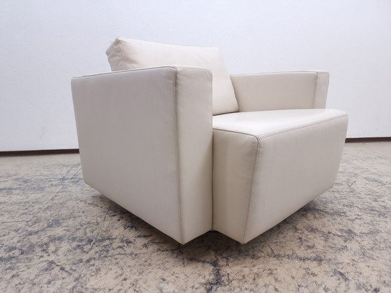 Image 1 of Walter Knoll Nelson Set Fauteuil pivotant Fauteuil design en cuir véritable gris clair