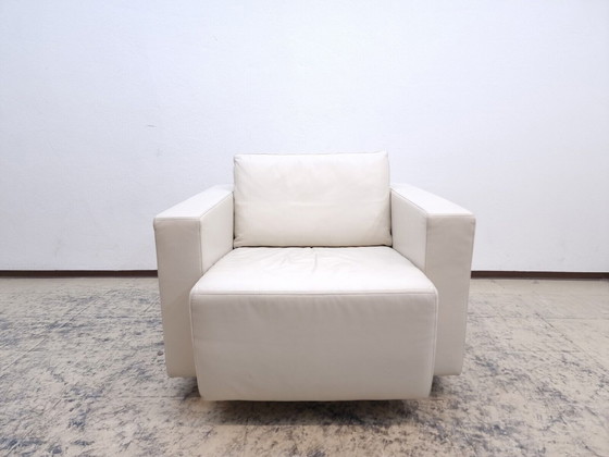 Image 1 of Walter Knoll Nelson Set Fauteuil pivotant Fauteuil design en cuir véritable gris clair