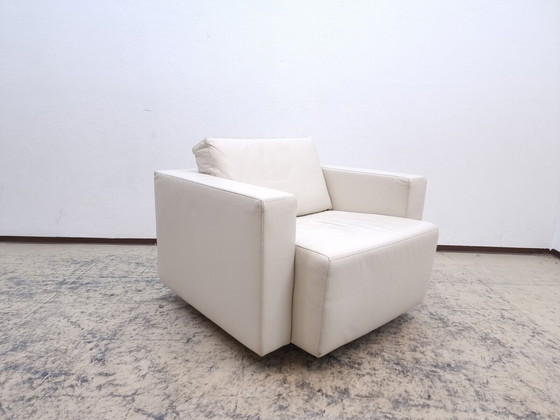 Image 1 of Walter Knoll Nelson Set Fauteuil pivotant Fauteuil design en cuir véritable gris clair