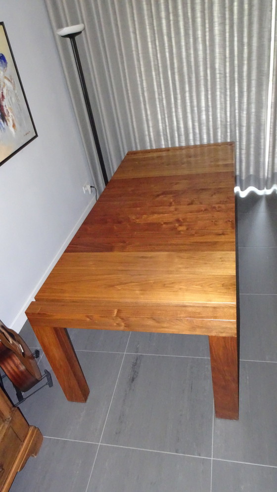 Image 1 of Dining Room Table Of Solid Walnut