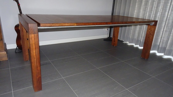 Image 1 of Dining Room Table Of Solid Walnut