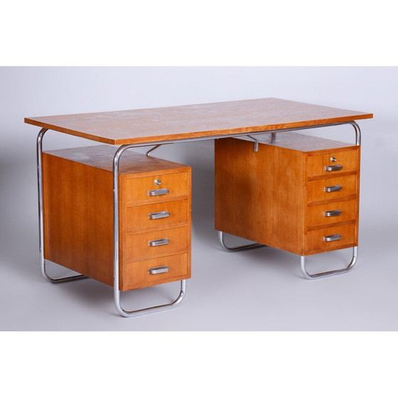 Image 1 of Vintage beech desk for Mücke-Melder, Czechoslovakia 1930s