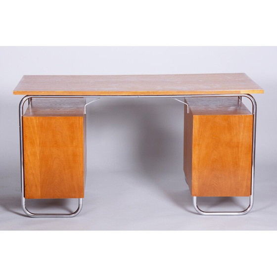 Image 1 of Vintage beech desk for Mücke-Melder, Czechoslovakia 1930s