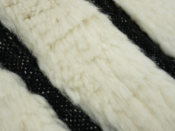 Image 1 of Berber Rug - 257 Cm X 153 Cm - White And Black Wool