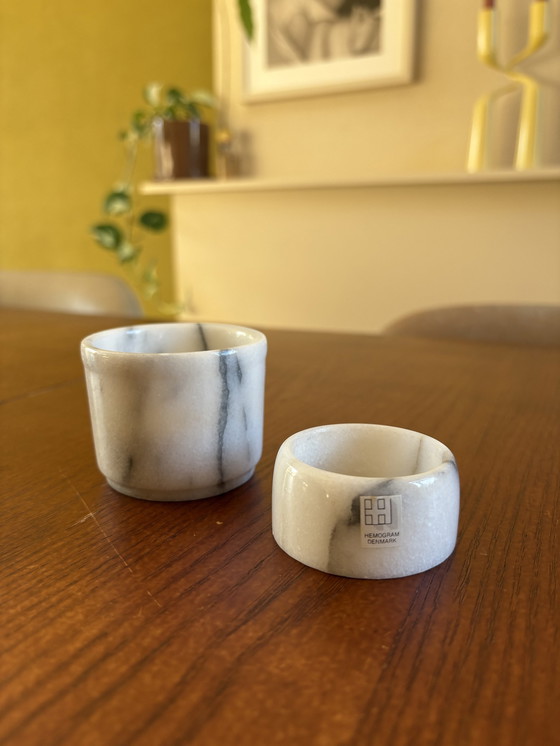 Image 1 of Portacandele vintage Hemogram Denmark in marmo