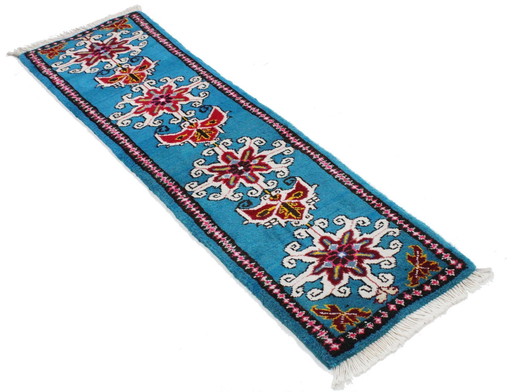 Original hand-knotted Persian carpet Heriz/Heris 175 X 52 Cm Top condition