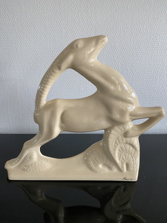 Image 1 of Ceramic Animals: 2 Jumping Capricorns