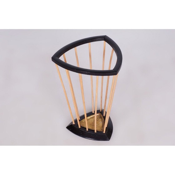 Image 1 of Vintage beech umbrella stand, Czechoslovakia 1950