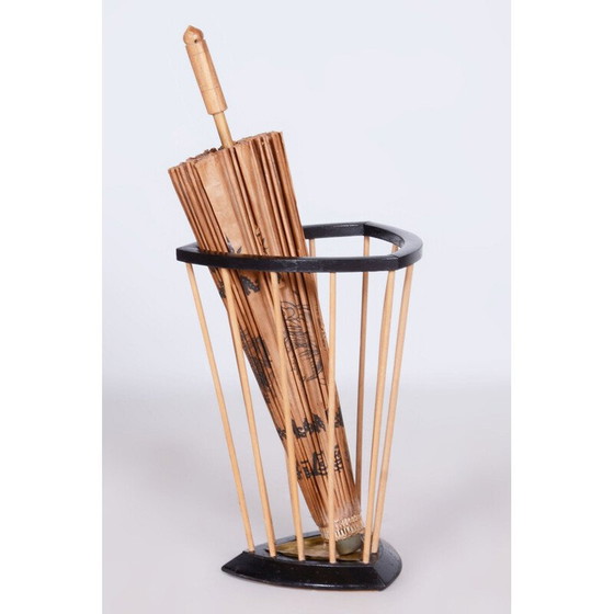 Image 1 of Vintage beech umbrella stand, Czechoslovakia 1950