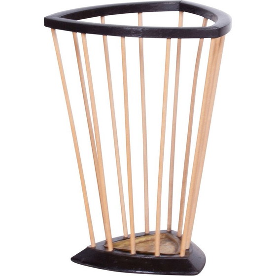 Image 1 of Vintage beech umbrella stand, Czechoslovakia 1950