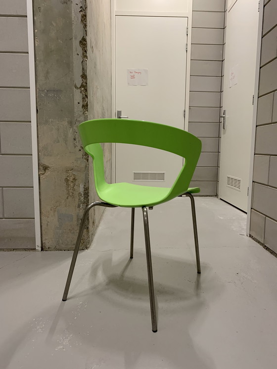 Image 1 of 2x Metalmobil Arredo modèle Ibis chaise vert poison