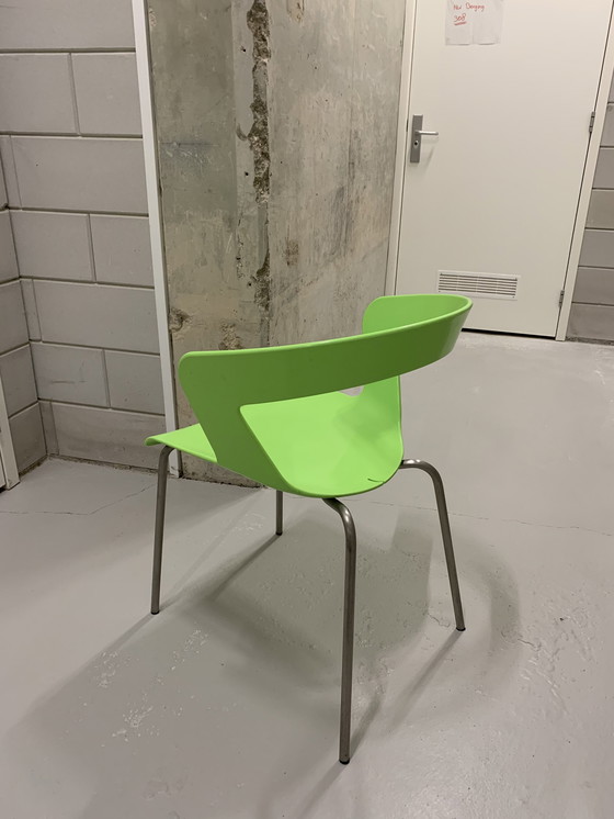 Image 1 of 2x Metalmobil Arredo modèle Ibis chaise vert poison