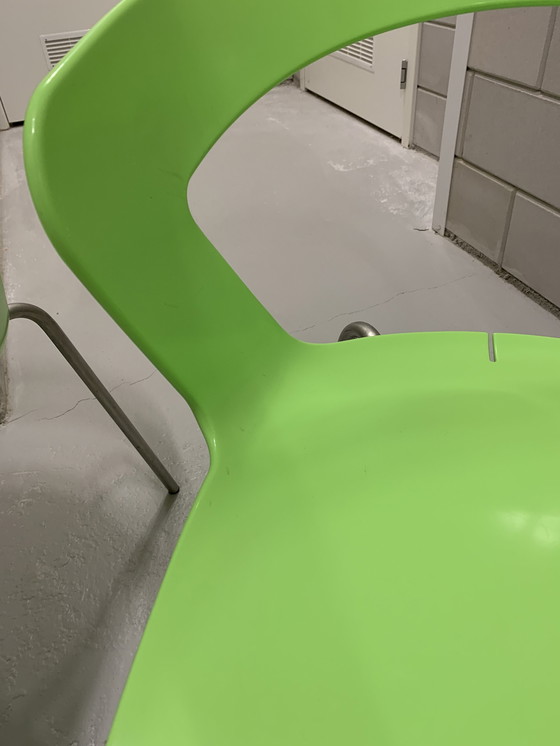 Image 1 of 2x Metalmobil Arredo modèle Ibis chaise vert poison