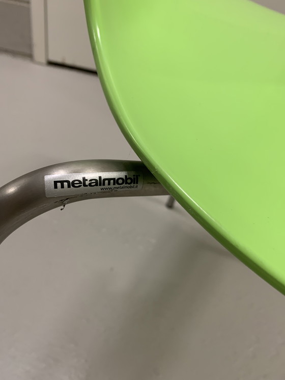 Image 1 of 2x Metalmobil Arredo modèle Ibis chaise vert poison