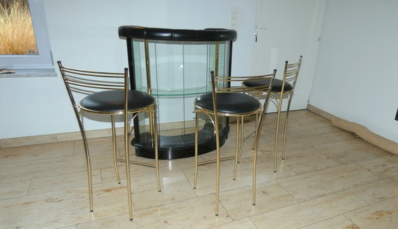 Image 1 of Bar And 3 Cidue Stools