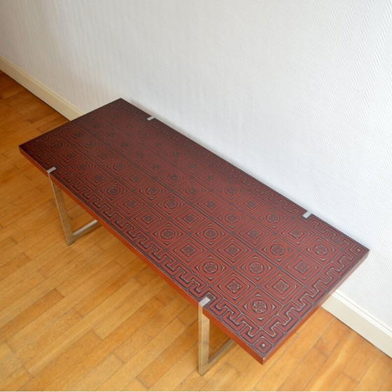 Image 1 of Vintage rectangular wooden coffee table, 1970