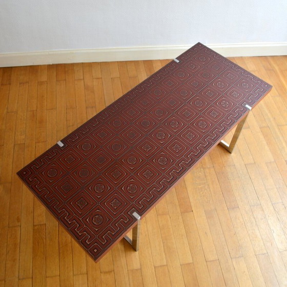 Image 1 of Vintage rectangular wooden coffee table, 1970