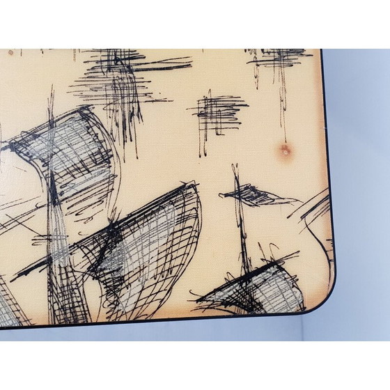 Image 1 of Coffee table with vintage magazine rack, 1960