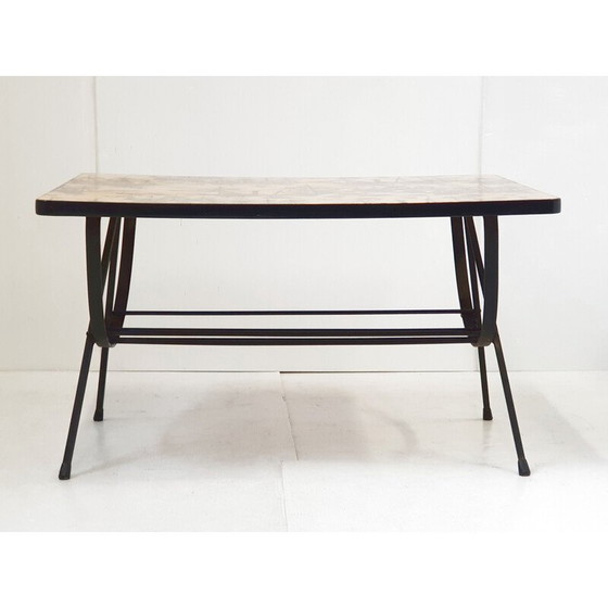 Image 1 of Coffee table with vintage magazine rack, 1960