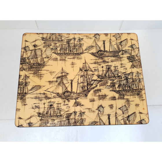 Image 1 of Coffee table with vintage magazine rack, 1960