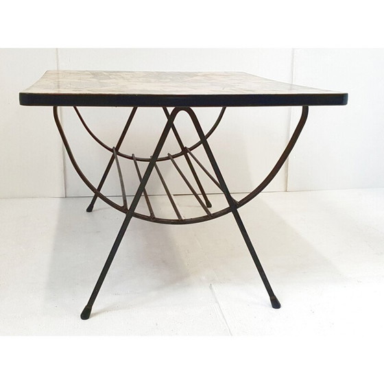 Image 1 of Coffee table with vintage magazine rack, 1960