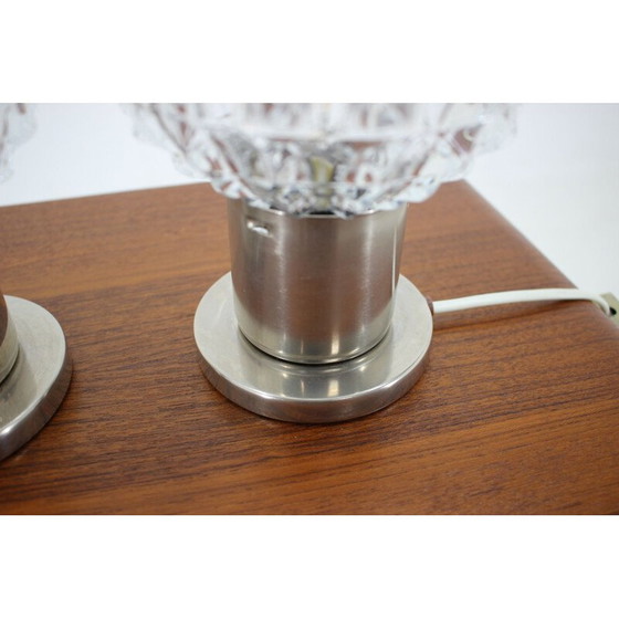 Image 1 of Pair of vintage cut glass table lamps by Kamenicky Senov, Czech Republic 1960