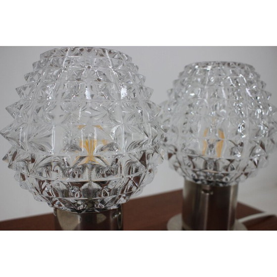 Image 1 of Pair of vintage cut glass table lamps by Kamenicky Senov, Czech Republic 1960
