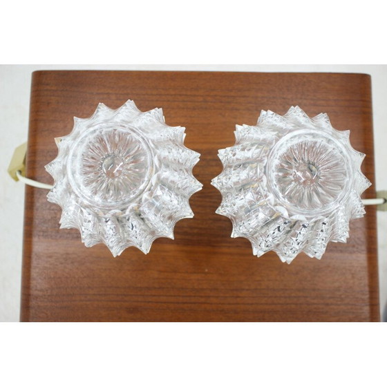 Image 1 of Pair of vintage cut glass table lamps by Kamenicky Senov, Czech Republic 1960
