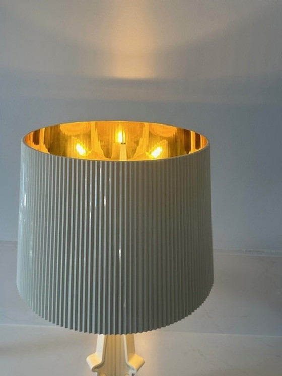 Image 1 of Kartell Bourgie Lamp white with gold-plated interior