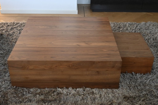 2x solid walnut coffee table