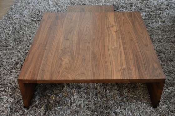 Image 1 of 2x table basse en noyer massif