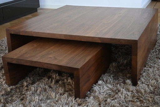 2x solid walnut coffee table