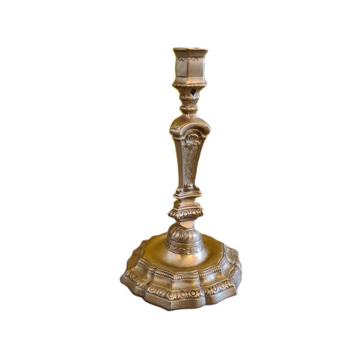 French Bronze Louis Iv Candlestick, Early 18th Century