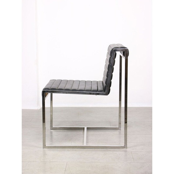 Image 1 of Vintage Bauhaus chair in chrome and leatherette