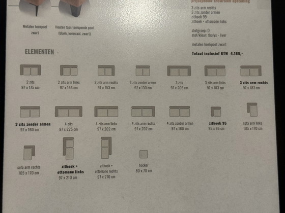 Image 1 of Sven Kirsten Modular U-Shaped Incl Headrests,Armrest And Hocker