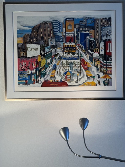 Times Square, The Great White Way, Linnea Pergola, 1995 Screen print