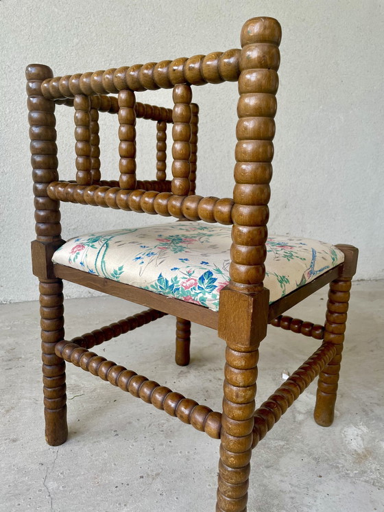 Image 1 of Turned Wood Corner Chair Bobbin 1900